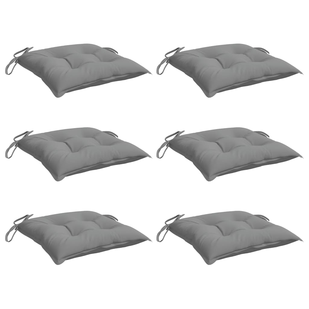 Vidaxx Stuhlkissen 6 Stück 50x50x7 cm Oxford-Stoff grau
