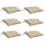 VidaXL Palettenkissen 6 Stück 50x50x7 cm Oxford-Stoff Beige