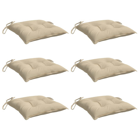 VidaXL Palettenkissen 6 Stück 50x50x7 cm Oxford-Stoff Beige