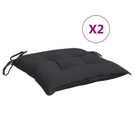 VidaXL Palettenkissen 2 Stück 50x50x7 cm Oxford-Stoff schwarz