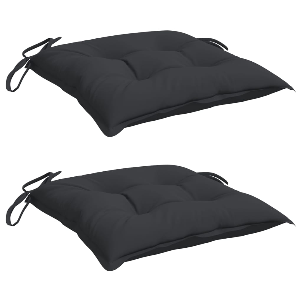 VidaXL Palettenkissen 2 Stück 50x50x7 cm Oxford-Stoff schwarz