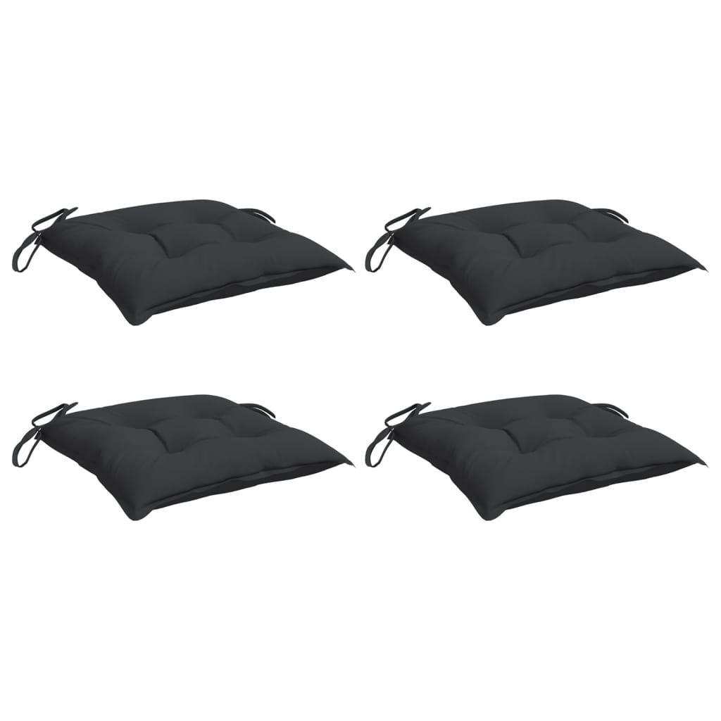 VidaXL Palettenkissen 4 Stück 50x50x7 cm Oxford-Stoff schwarz