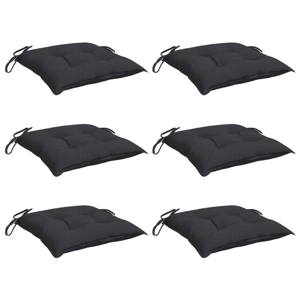 VidaXL Palettenkissen 6 Stück 50x50x7 cm Oxford-Stoff schwarz