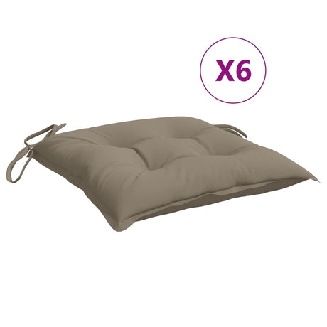 VidaXL Palettenkissen 6 Stück 50x50x7 cm Oxford-Stoff Taupe