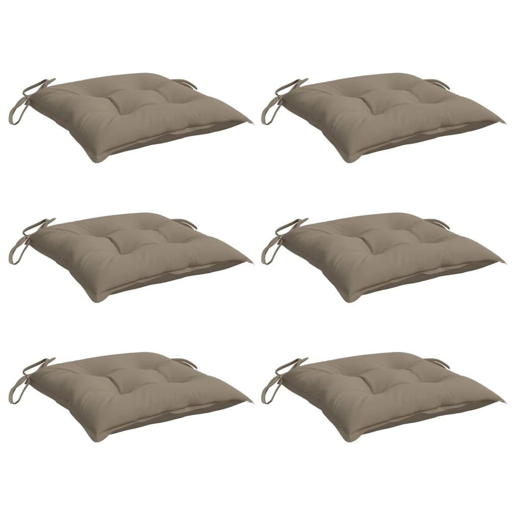 VidaXL Palettenkissen 6 Stück 50x50x7 cm Oxford-Stoff Taupe
