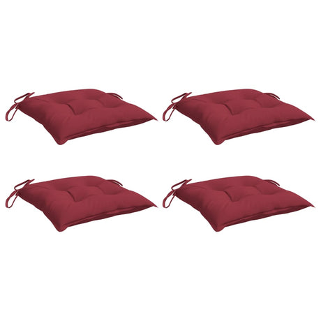 Vidaxx Palettenkissen 4 Stück 50x50x7 cm Oxford-Stoff weinrot