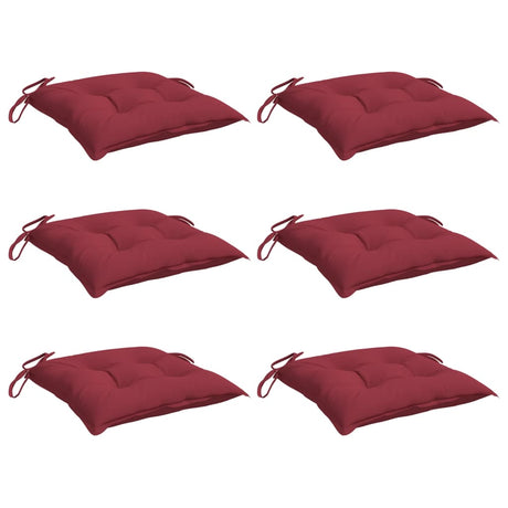 Vidaxx Palettenkissen 6 Stück 50x50x7 cm Oxford-Stoff weinrot