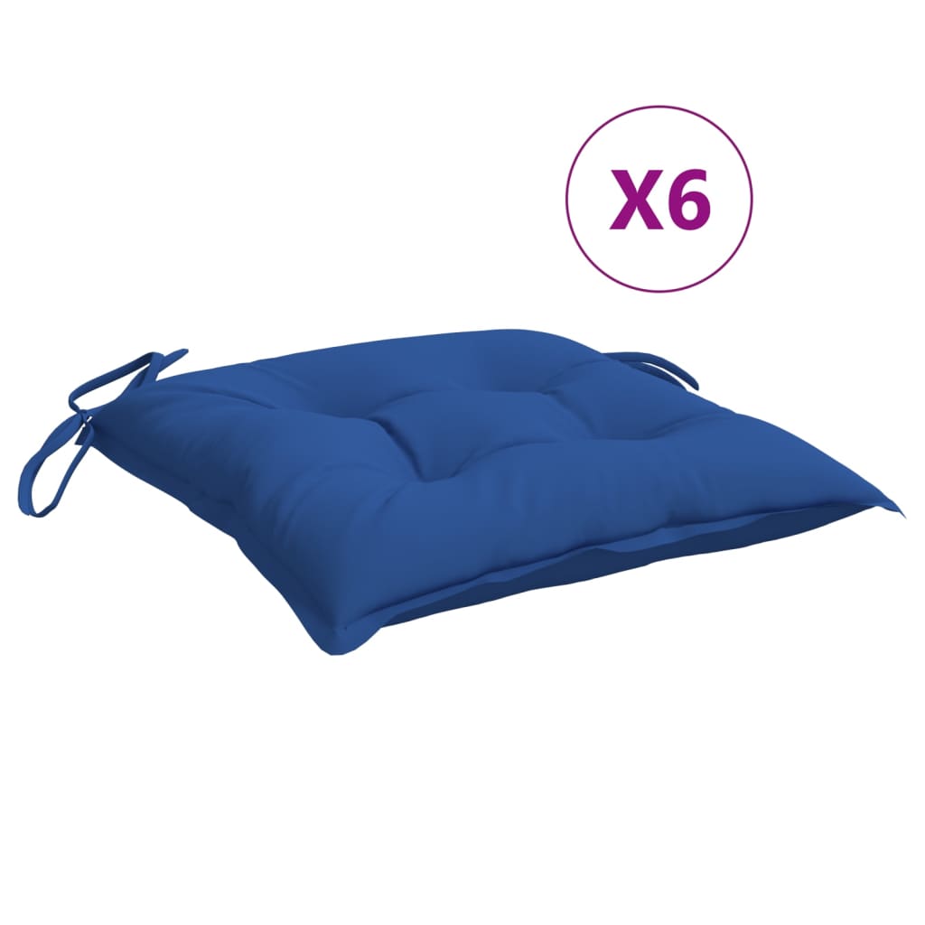 VidaXL Palettenkissen 6 Stück 50x50x7 cm Oxford-Stoff blau