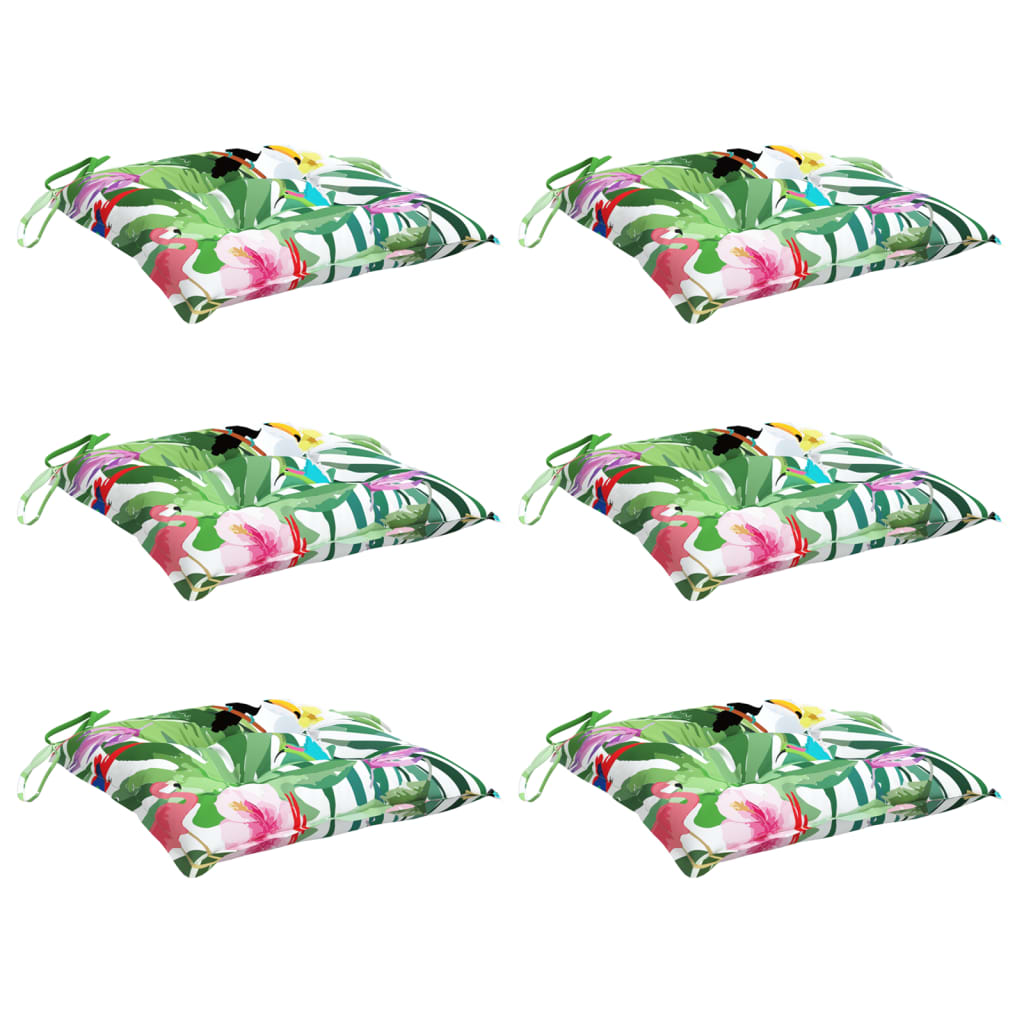 Vidaxl Chair cushions 6 st 50x50x7 cm fabric multi -colored