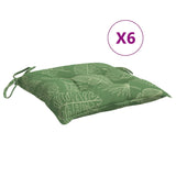 Vidaxl Chair cushions 6 pcs leaf pattern 50x50x7 cm fabric