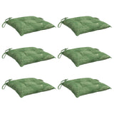 Vidaxl Chair cushions 6 pcs leaf pattern 50x50x7 cm fabric