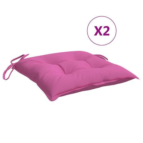VidaXL Stuhlkissen 2 Stück 50x50x7 cm Oxford-Stoff rosa