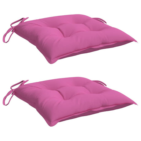 VidaXL Stuhlkissen 2 Stück 50x50x7 cm Oxford-Stoff rosa