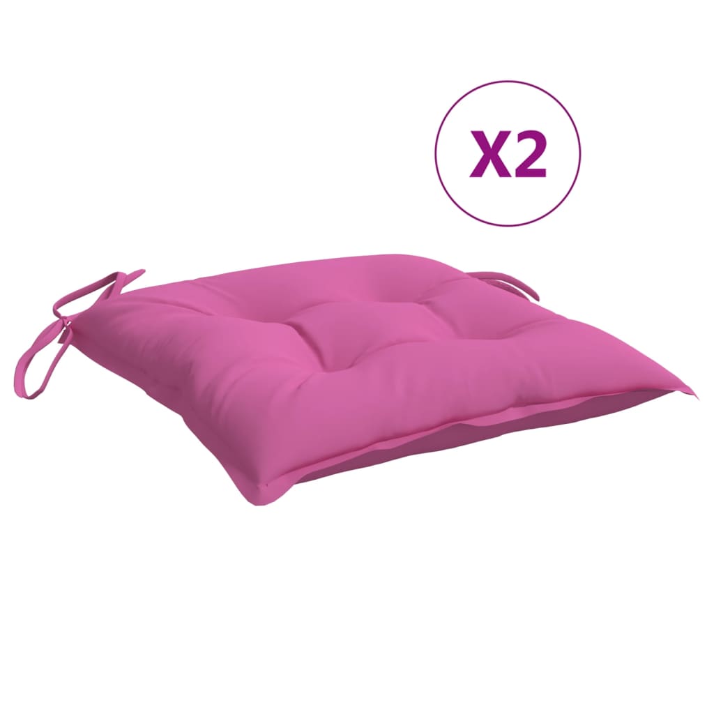 Cuscini da sedia Vidaxl 6 ST 50x50x7 cm tessuto oxford rosa