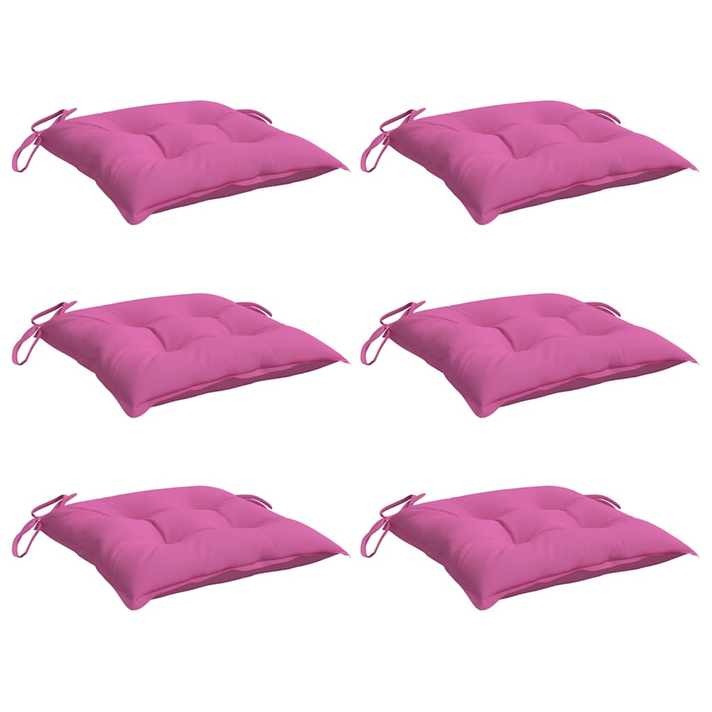 VidaXL Stuhlkissen 6 Stück 50x50x7 cm Oxford-Stoff rosa