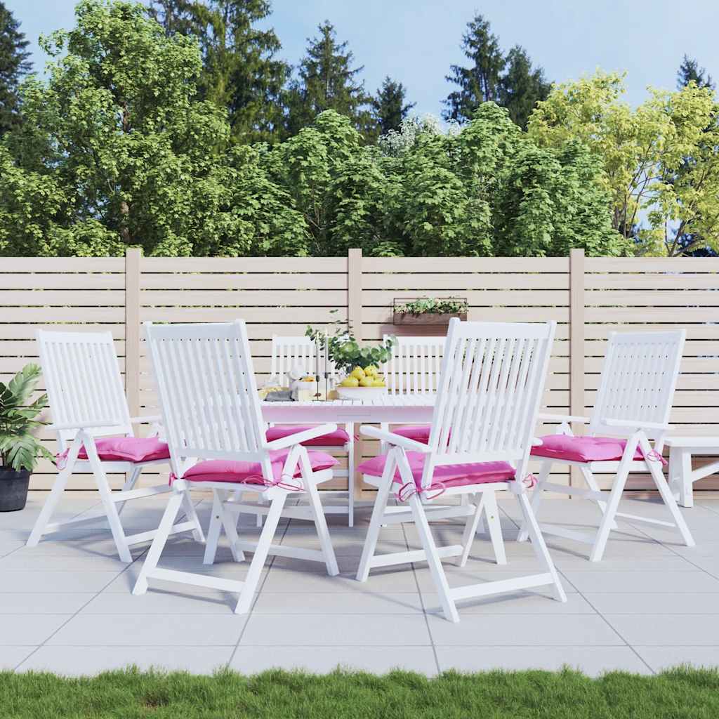 VidaXL Stuhlkissen 6 Stück 50x50x7 cm Oxford-Stoff rosa