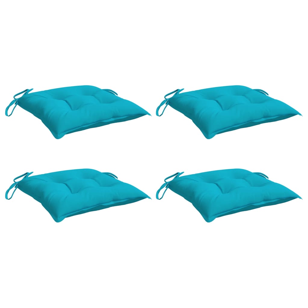 VidaXL Stuhlkissen 4 Stück 50x50x7 cm Stoff Türkis