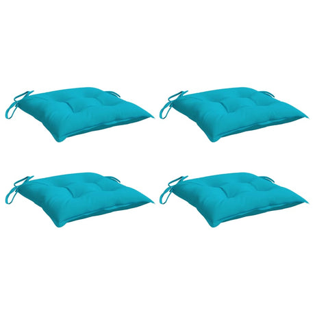 VidaXL Stuhlkissen 4 Stück 50x50x7 cm Stoff Türkis