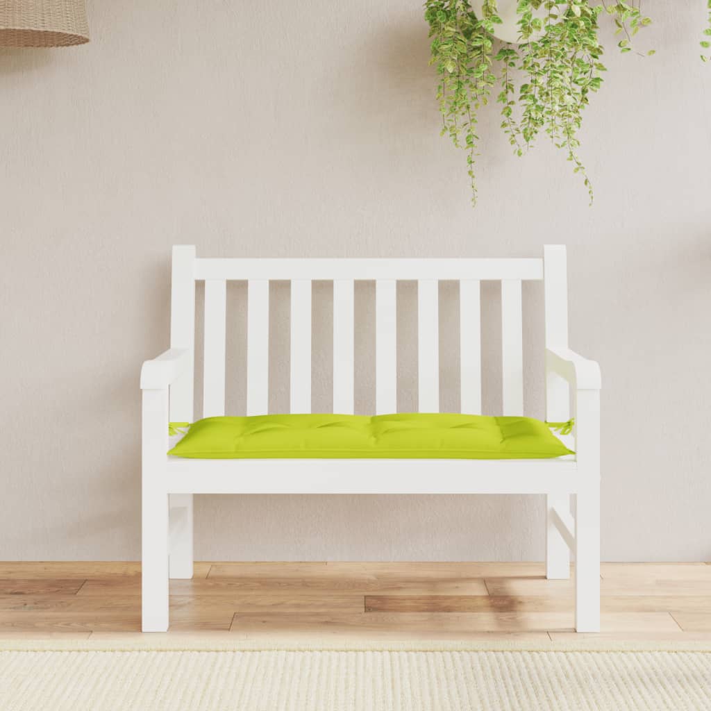 Vidaxl jardin banc coussin 100x50x7 cm tissu oxford vert transparent