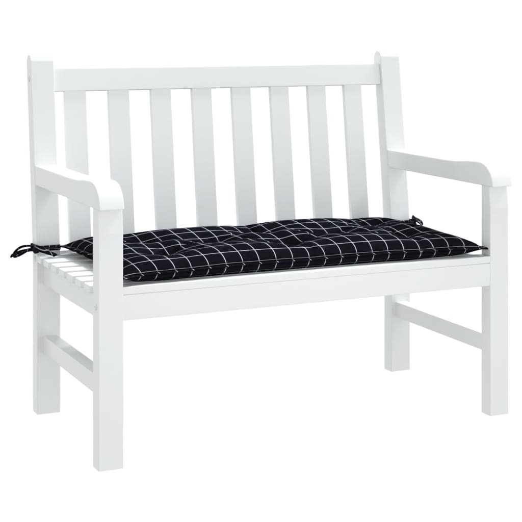 Vidaxx Gartenbankauflage 180x50x7 cm Oxford-Stoff Rautenmuster schwarz