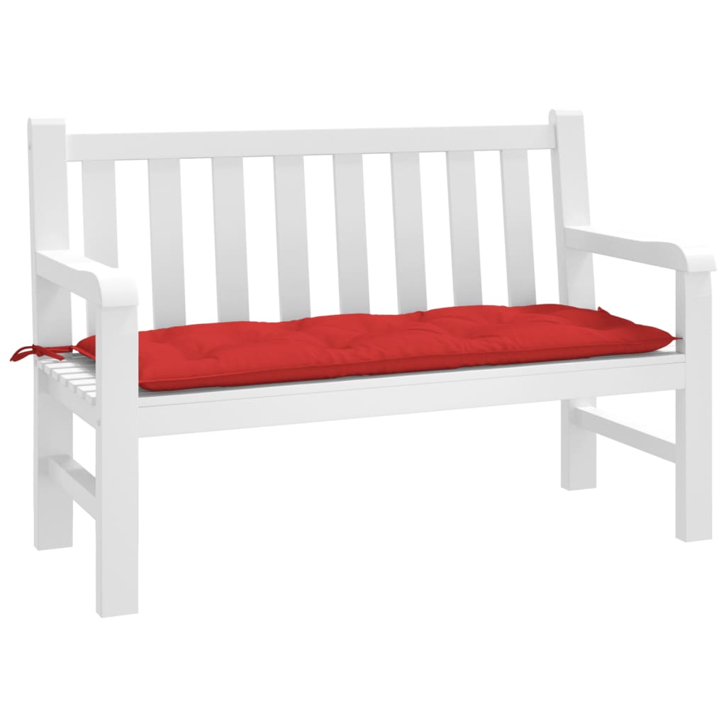 Vidaxl jardin banc coussin 120x50x7 cm oxford tissu rouge