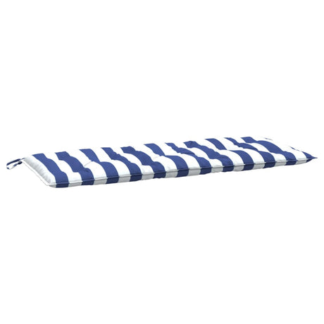 Vidaxx Gartenbankauflage gestreift 120x50x7 cm Stoff weiß und blau