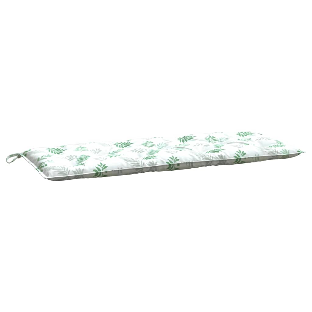 VidaXL Gartenbankkissen Blattmuster 120x50x7 cm Stoff