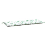 VidaXL Gartenbankkissen Blattmuster 120x50x7 cm Stoff