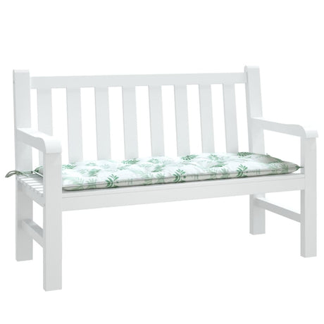 VidaXL Gartenbankkissen Blattmuster 120x50x7 cm Stoff