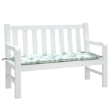 Vidaxl Garden Bench Poduszka Wzór liści 120x50x7 cm tkanina