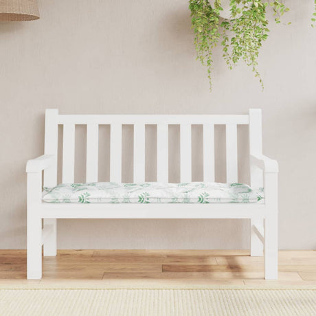 VidaXL Gartenbankkissen Blattmuster 120x50x7 cm Stoff