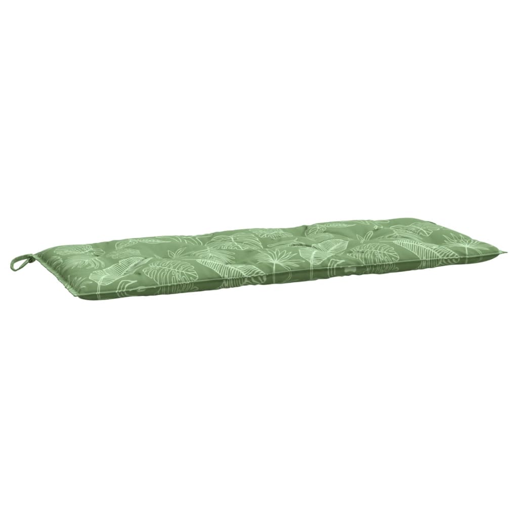 Vidaxl Garden Bench Cushion Patrón de hoja de 120x50x7 tela