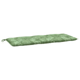 Vidaxl Garden Bench Cushion Patrón de hoja de 120x50x7 tela