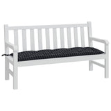 Vidaxl Garden Bench Cushion 150x50x7 cm Oxford Fabric Diamond Pattern Black