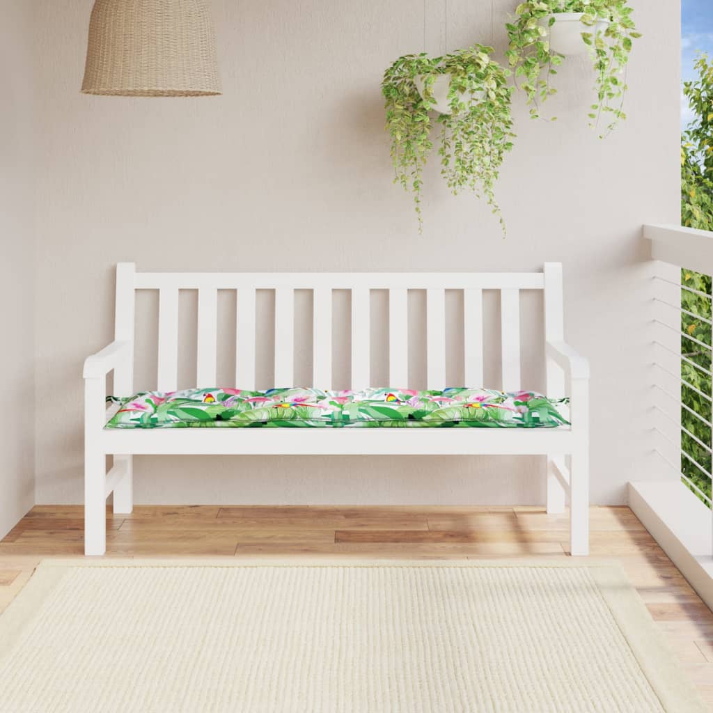 Vidaxl Garden Bench polštář 150x50x7 cm Oxford Fabric Multi -rozložený