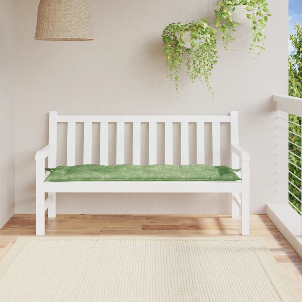 Vidaxx Gartenbankauflage 150x50x7 cm Oxford-Stoff Blattmuster