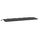 Vidaxl Garden Bench Cushion 180x50x7 cm Oxford Stoff Anthracite -farget