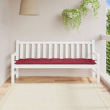 Vidaxl Garden Bench Cushion 180x50x7 cm Oxford stoffvin rød