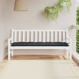 Vidaxl Garden Bench Poduszka 180x50x7 CM Oxford Tkanina Diamentowa Wzór Czarny