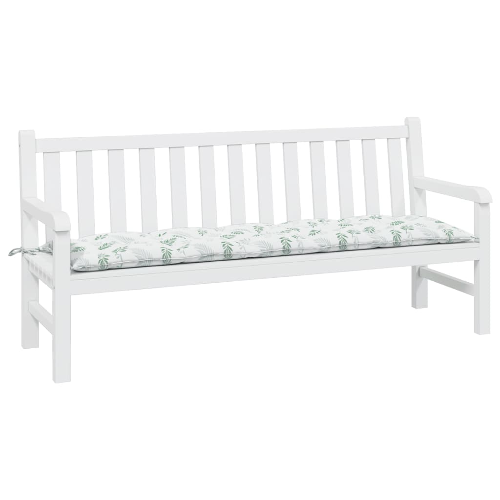 Vidaxl Garden Bench Cushion 180x50x7 cm Oxford stoffbladmønster