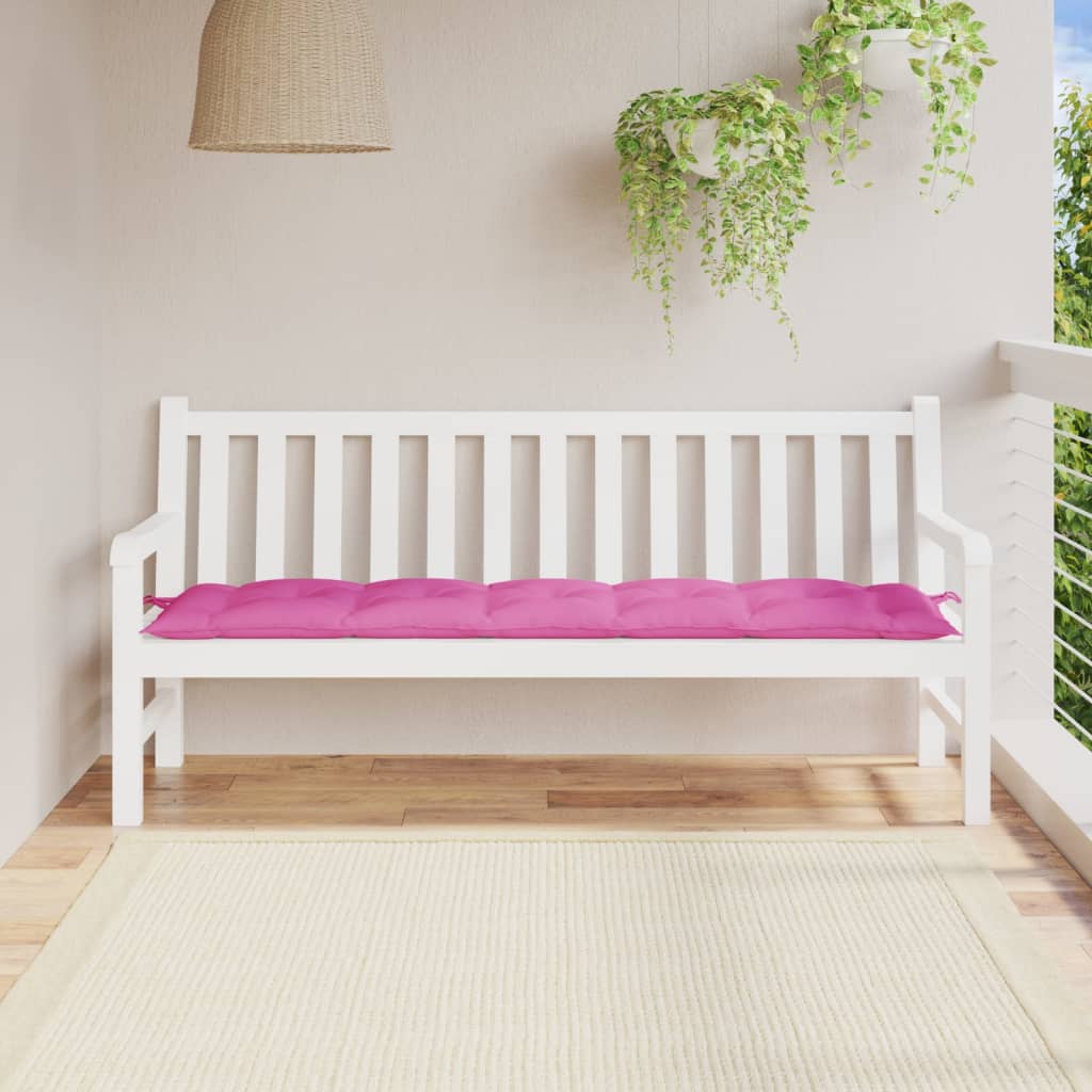 Vidaxl Garden Bench Cushion 180x50x7 cm Oxford stoff rosa