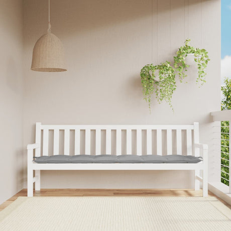 VidaXL Gartenbankauflage 200x50x7 cm Oxford-Stoff grau