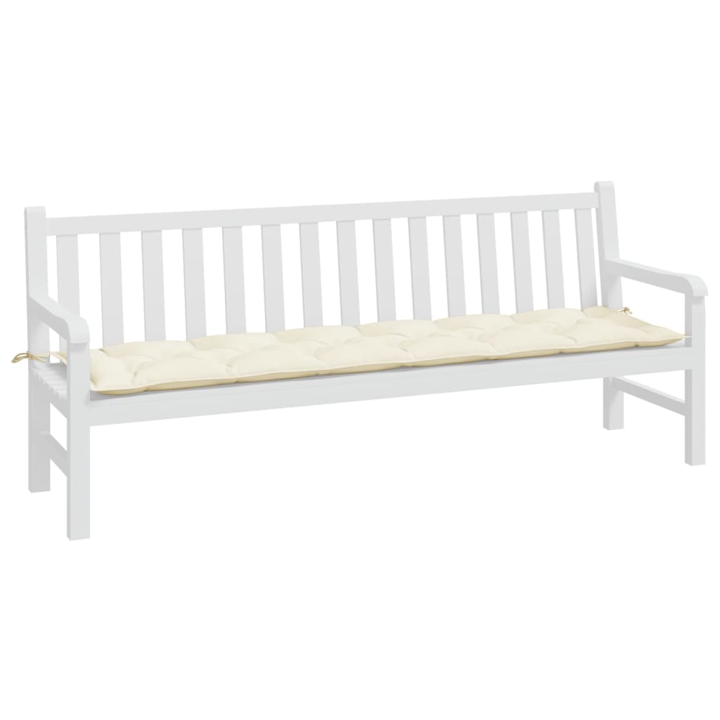 Vidaxx Gartenbankauflage 200x50x7 cm Oxford-Stoff cremefarben