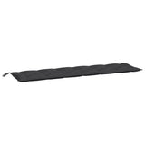 VidaXL Gartenbankauflage 200x50x7 cm Stoff schwarz