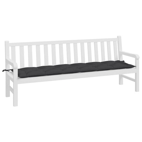 VidaXL Gartenbankauflage 200x50x7 cm Stoff schwarz