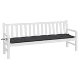 Vidaxl Garden Bench Cushion 200x50x7 cm stoff svart