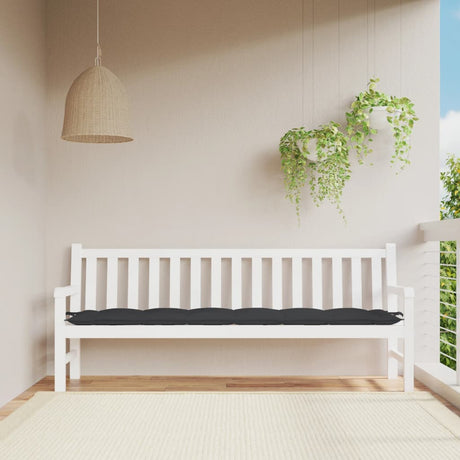 VidaXL Gartenbankauflage 200x50x7 cm Stoff schwarz