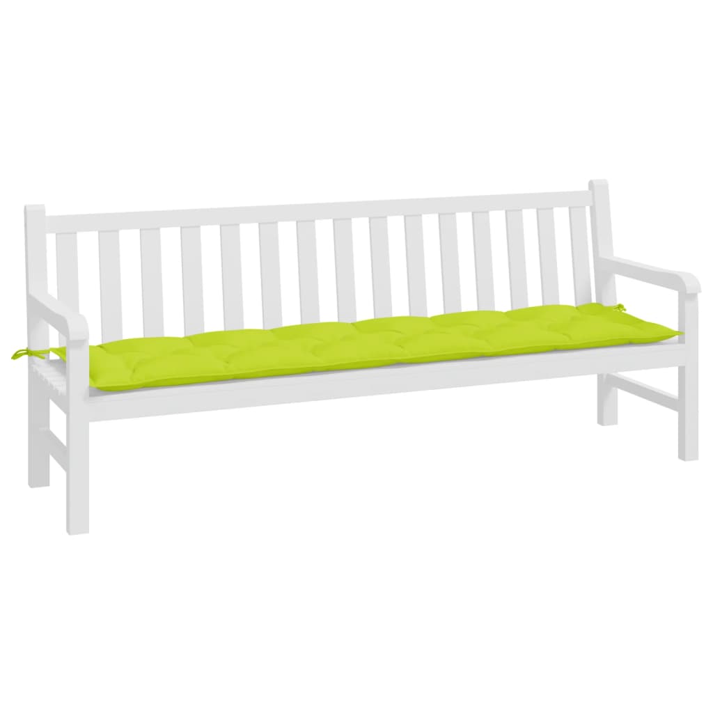 VidaXL Gartenbankauflage 200x50x7 cm Oxford-Stoff hellgrün