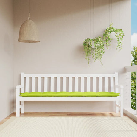 VidaXL Gartenbankauflage 200x50x7 cm Oxford-Stoff hellgrün