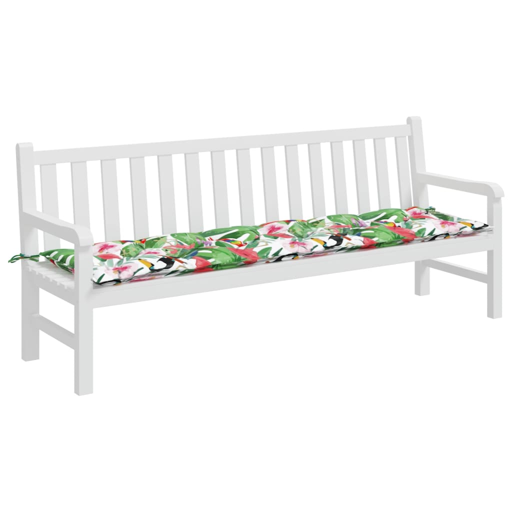 VidaXL Gartenbankauflage 200x50x7 cm Stoff mehrfarbig